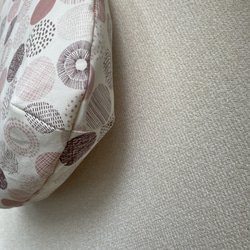 《受注製作》桜色のボタニカルの丸いラインのトートバッグ 5枚目の画像