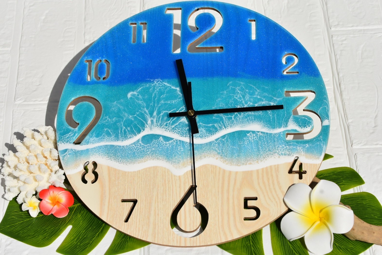 ocean art clock（natural White ver.）