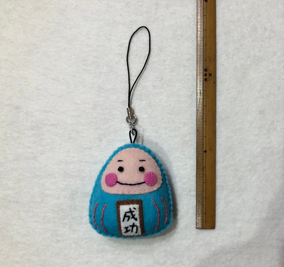 だるまお守り(1個)ハンドメイド　フェルト 2枚目の画像