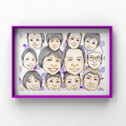 こどもの似顔絵 にがおえ 水彩画 イラスト 公認似顔絵師
