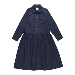 CUT JUMPSUITS DRESS / NAVY［ツナギのようなワンピース］ 7枚目の画像