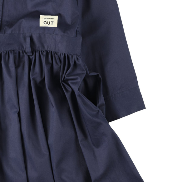 CUT JUMPSUITS DRESS / NAVY［ツナギのようなワンピース］ 10枚目の画像