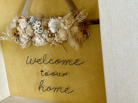 welcome to our home ワイヤーレタリング　ワイヤーアート 5枚目の画像