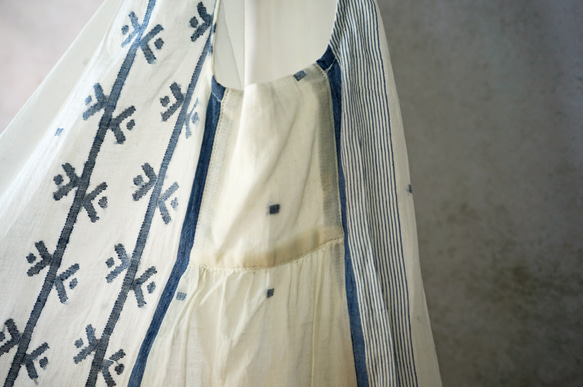【即納可】ジャムダニ織り・ノースリーブ２WAYワンピ（NK23-011-white） 14枚目の画像