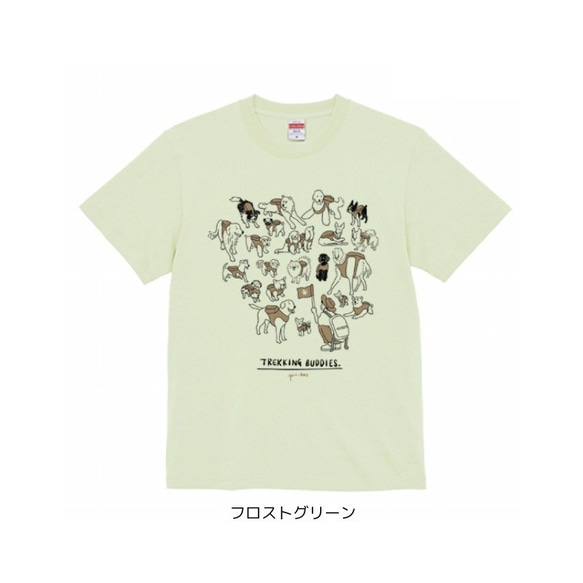全15色☆Tシャツ【トレッキングバディ】シンプルモノトーン　犬　アウトドア　キャンプ　動物 17枚目の画像