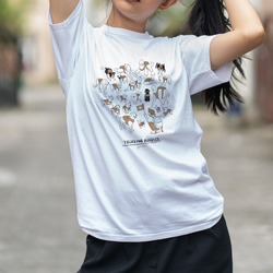 全15色☆Tシャツ【トレッキングバディ】シンプルモノトーン　犬　アウトドア　キャンプ　動物 2枚目の画像