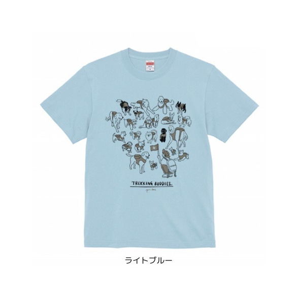 全15色☆Tシャツ【トレッキングバディ】シンプルモノトーン　犬　アウトドア　キャンプ　動物 12枚目の画像