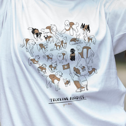 全15色☆Tシャツ【トレッキングバディ】シンプルモノトーン　犬　アウトドア　キャンプ　動物 3枚目の画像