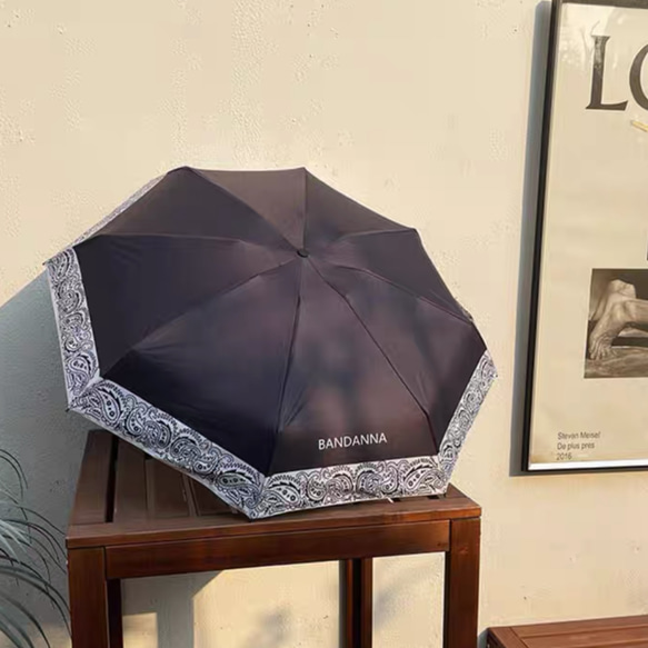 日差し対策 日傘 雨傘 晴雨兼用傘 紫外線対策 花柄 カラー 折り畳み傘 傘袋付き 1枚目の画像