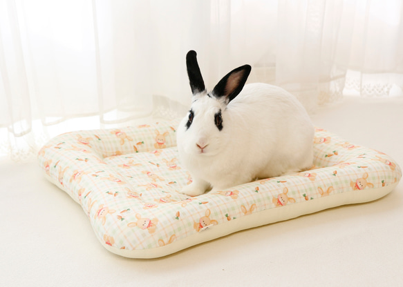 うさぎちゃんのふわふわベッド : :にんじんうさぎ クッション・ベッド