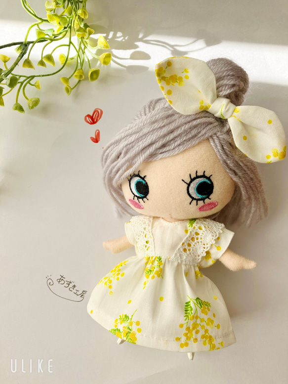 ミモザワンピースとヘアリボンセット♡イルメール イーマリー ハッピー