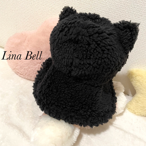 リーナベルショルダーバッグ用♡黒ねこポンチョ♡ ぬいぐるみ め