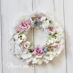 プリザーブドフラワーリース♡赤いジニアとマーガレット プリザーブドフラワーの赤いリース】赤 ドライフラワー