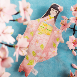 ミニチュア着物　桜① ミッシィページ No.403 桜の着物（イラストドール） その他人形 つくる（長谷部