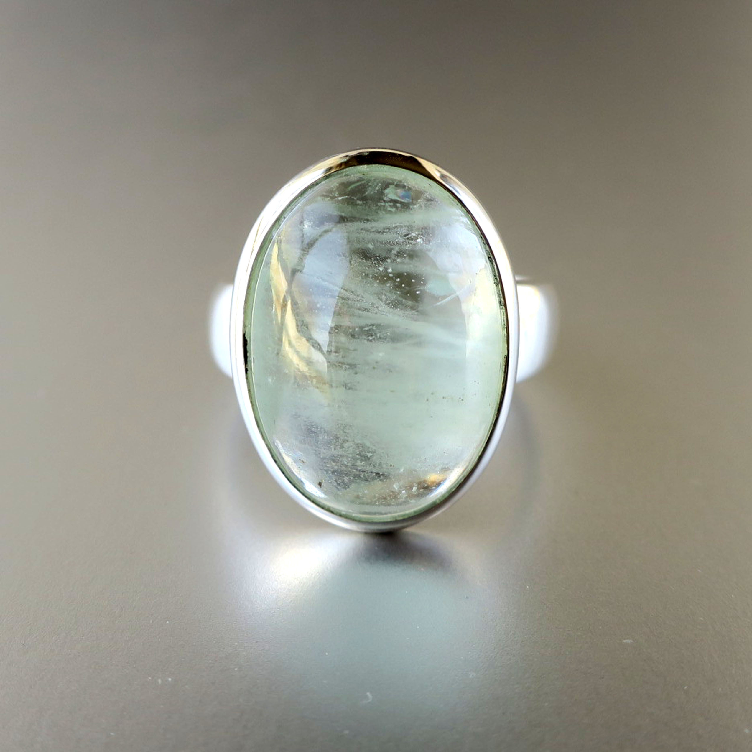 【猫目石】アクアマリンキャッツ  天然石リング　大ぶり　sv925 フリーサイズ  ｜3月誕生石 × 春色新作2025