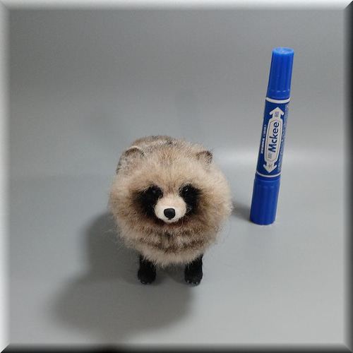 羊毛フェルト 狸 タヌキさん エゾタヌキ たぬき 狸フィギュア