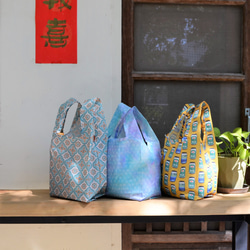 台湾レトロなエコバッグ【コンビニサイズ】防水布 eco 折り畳み簡単