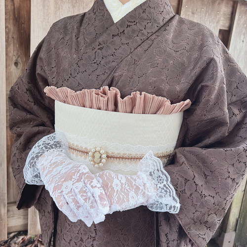 フリル帯揚げ プリーツシフォン 帯揚げ 振袖 成人式 浴衣 着物 和装