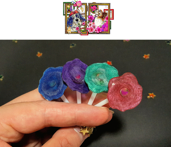 銀河が溶けちゃった!? 棒付きキャンディーマグネット ''ギャラクシー'' 3枚目の画像
