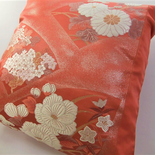 ウェルビーイング様用　2571 花嫁衣装の丸帯リメイク　クッションカバー他3点 ウェルビーイング様用 2571 花嫁衣装の丸帯リメイク クッション