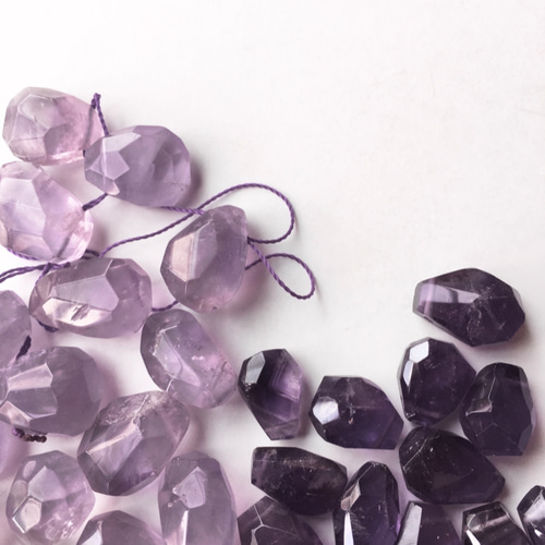完売御礼 #30 ゼリー菓子のような 紫水晶 【まとめ買い3ペア】大粒