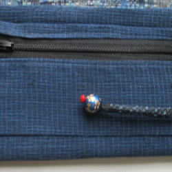 ６９９８　正藍縮の反物で作った和風財布・ポーチ　＃送料無料 6枚目の画像