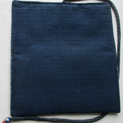 ６９９８　正藍縮の反物で作った和風財布・ポーチ　＃送料無料 10枚目の画像