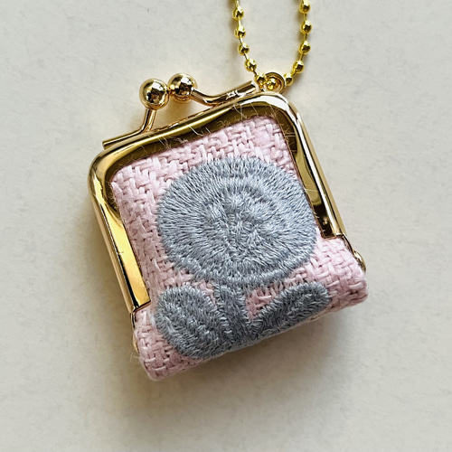 ミナペルホネン がま口アクセサリーケース ボヌール 桜ピンク コイン 