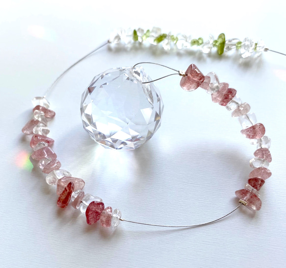 ピンクエピドートのサンキャッチャー 20mm ピンクエピドートのサンキャッチャー 20mm