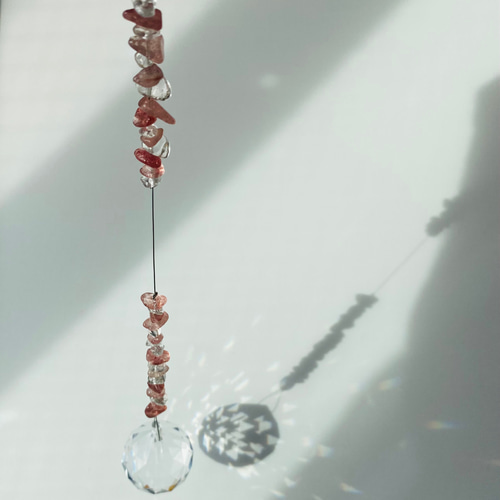 ピンクエピドートのサンキャッチャー 20mm