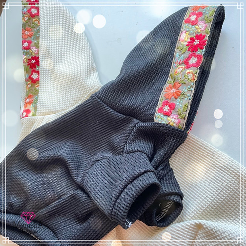 イタグレ用犬服】インド刺繍がおしゃれすぎ♡インド刺繍のターバン風