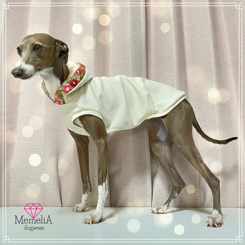 犬服ハンドメイド♡刺繍フリース*デニムリボン刺繍 犬服ハンドメイド♡刺繍フリース*デニムリボン刺繍