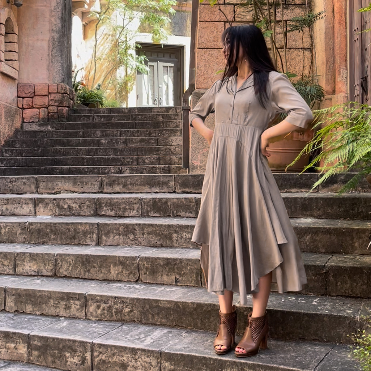 シャツワンピース