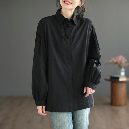 新品 Munsingwear レディースシャツ 3L ブラック コットン100% 綿100% シャツ レディースシャツ 長袖シャツ 柔らかい