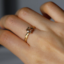 一点物K18◇diamond ring ローズカットナチュラルダイヤモンドリング0.4ct eh〈one off_22〉 10枚目の画像