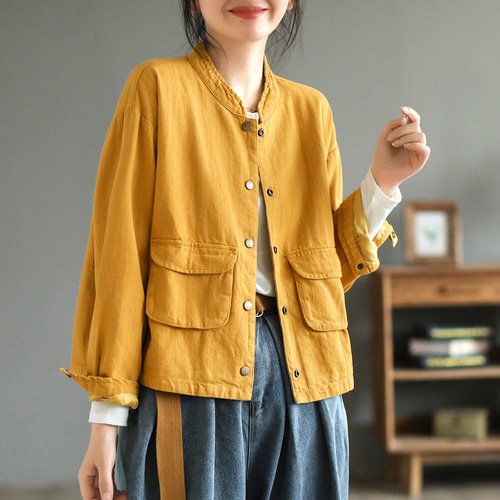 新作*GANNI*スプリングジャケット ショート丈 キャメル ベルト付 styling/]ショート丈トレンチジャケット | KOBUNSHA SELECT SHOP