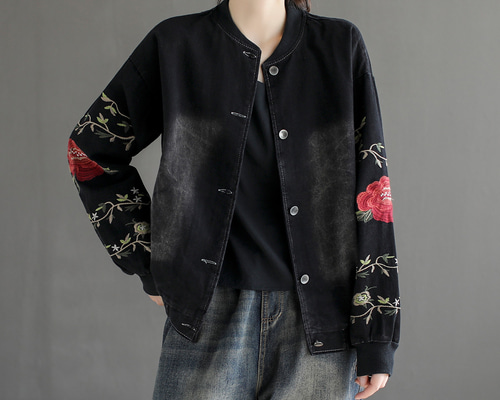 レア美品　　D&G 花柄デニムジャケット GUCCI - グッチ 505667 XRA37 フラワー刺繍アップリケデニム