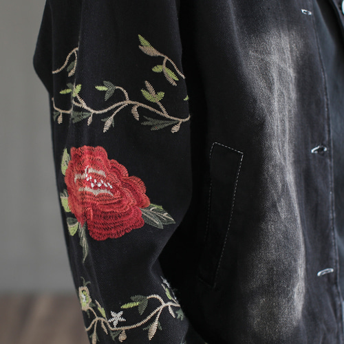 レア美品　　D&G 花柄デニムジャケット Amazon | [KEWJYUE] デニムジャケット レディース 刺繍 花柄