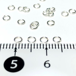 【Silver925　丸カン】直径3mm　線径0.5mm 　10個セット　ハンドメイド素材 2枚目の画像