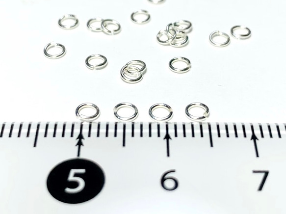 【Silver925　丸カン】直径3mm　線径0.5mm 　10個セット　ハンドメイド素材 2枚目の画像