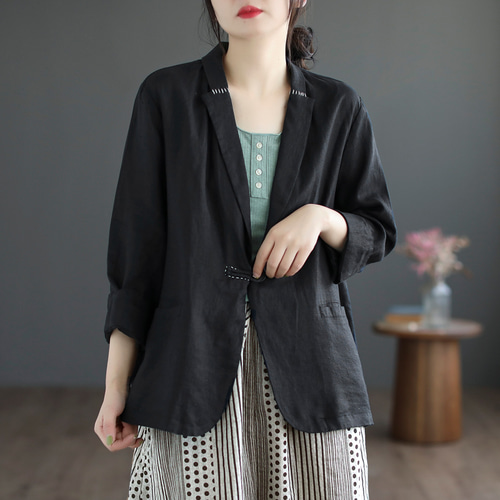 OMEKASI ⿻ コットンリネン チェック カシュクール カーディガン 春 OMEKASI ⿻ コットンリネン チェック カシュクール カーディガン 春