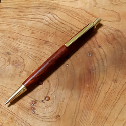 木製シャーペン0.5mm/0.7mm　紅木 蜜蝋クリーム仕上げ　2 1枚目の画像