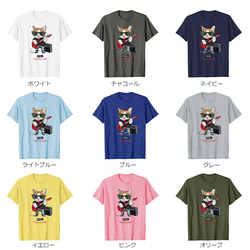 Tシャツ ロックスター 猫 かわいい おしゃれ おもしろ ネコ ティシャツ 3枚目の画像