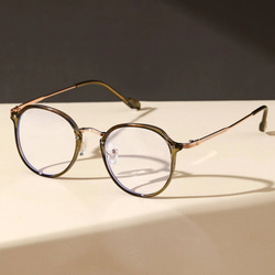 《ラストSALE》コンビネーションフレーム｜ブラウン×ピンクg｜老眼鏡、だてメガネ・近視用・乱視用・サングラスとして作成 2枚目の画像