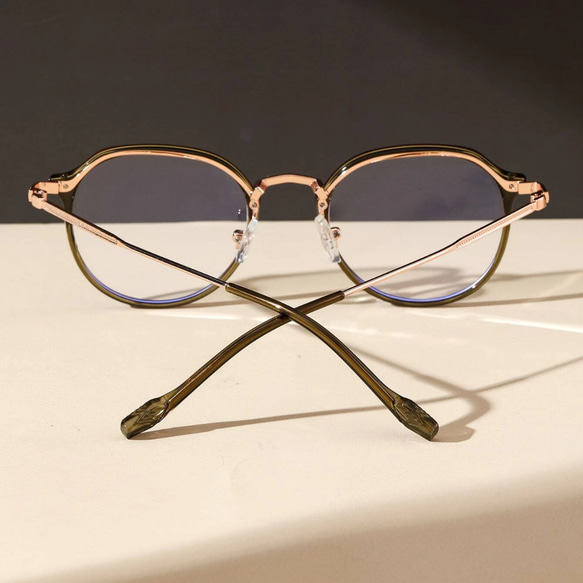 《ラストSALE》コンビネーションフレーム｜ブラウン×ピンクg｜老眼鏡、だてメガネ・近視用・乱視用・サングラスとして作成 3枚目の画像
