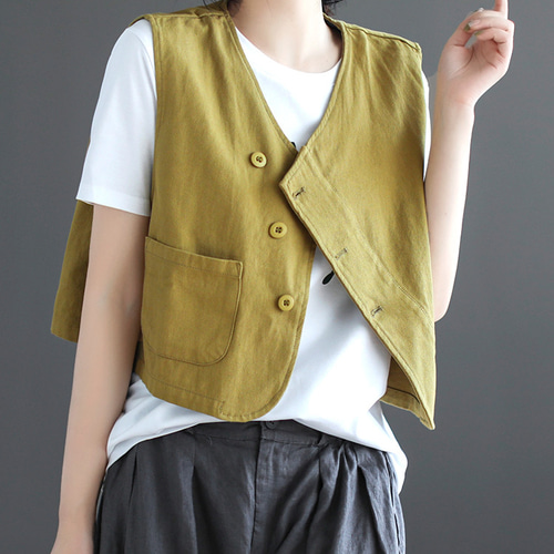 vネック ベスト レディース ベスト服 ショート丈 重ね着