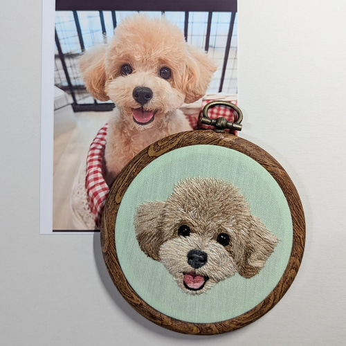 いぬ 犬 うちの子似顔絵刺繍 その他アート loved wan(ラブドワン