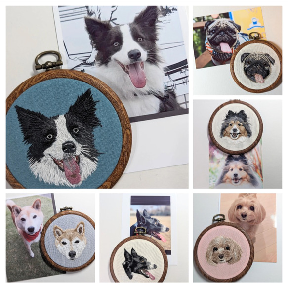 いぬ　犬　うちの子似顔絵刺繍 1枚目の画像