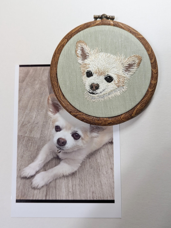 いぬ　犬　うちの子似顔絵刺繍 12枚目の画像