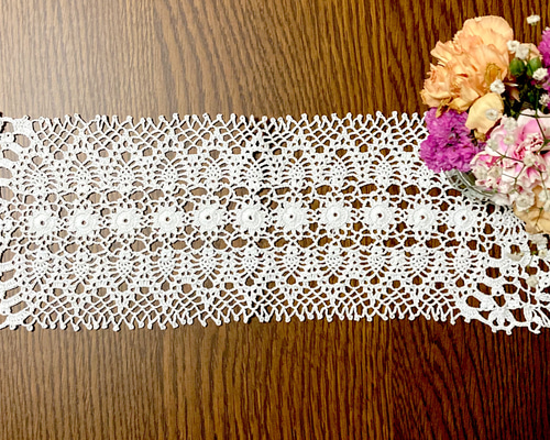 ミニサイズ☆長方形のレース編み インテリアのポイントにおすすめ